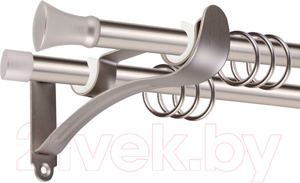 Изображение товара Карниз для штор АС ФОРОС Prime D16Г/16Г + наконечники Монако (2.4м, сатин)