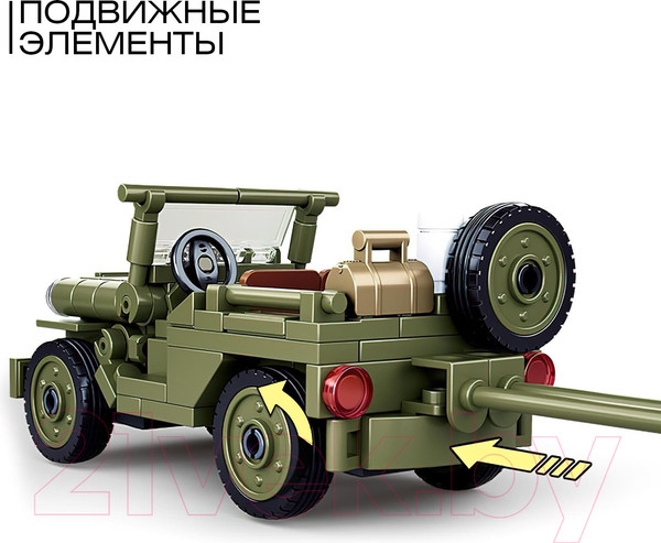 Изображение товара Конструктор Sluban Джип с пушкой M38-B0853 / 6958119