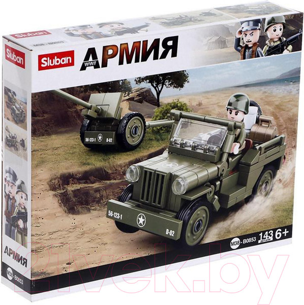 Изображение товара Конструктор Sluban Джип с пушкой M38-B0853 / 6958119