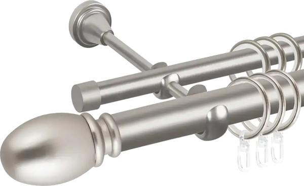 Изображение товара Карниз для штор АС ФОРОС Prime D16Г/16Г + наконечники Белуно (1.6м, сатин)