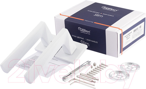 Изображение товара Ручка дверная Нора-М Slim 133К / 18632 (белый)