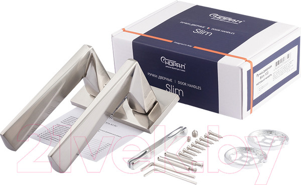 Изображение товара Ручка дверная Нора-М Slim 133К / 18629 (матовый никель)