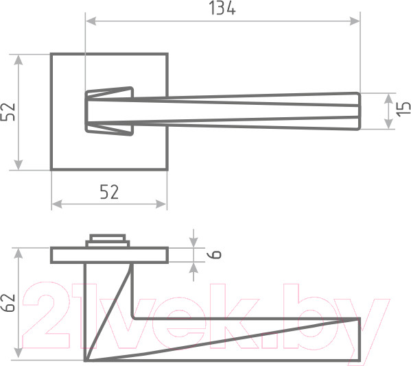 Изображение товара Ручка дверная Нора-М Slim 133К / 18628 (хром)