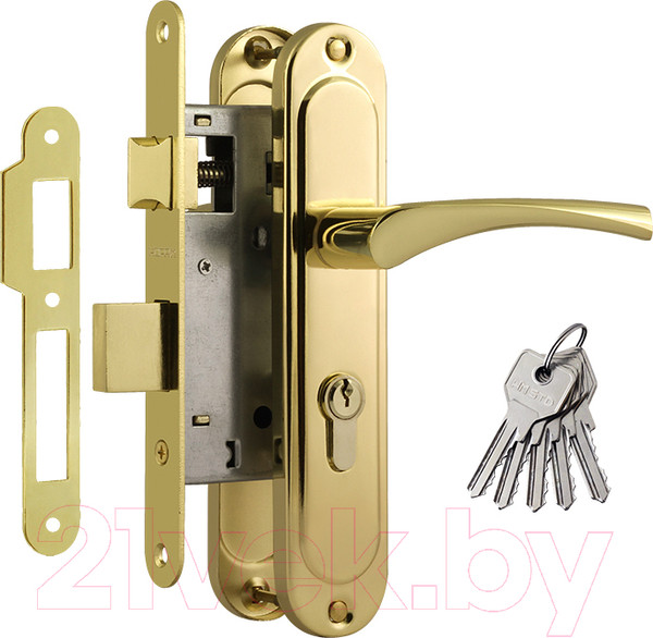 Изображение товара Замок врезной Нора-М 710-55мм (золото)