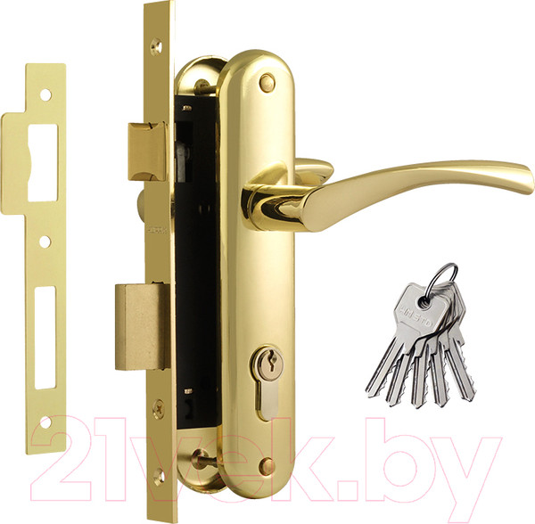 Изображение товара Замок врезной Нора-М N100-70 Л (золото)