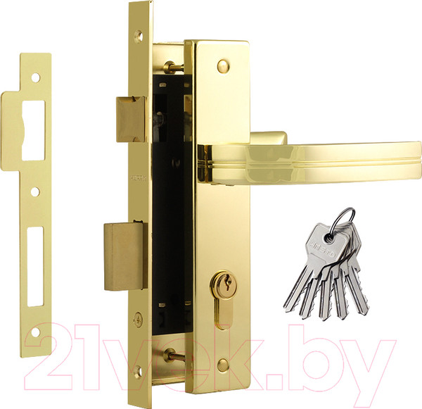 Изображение товара Замок врезной Нора-М N106-70 Л (золото)