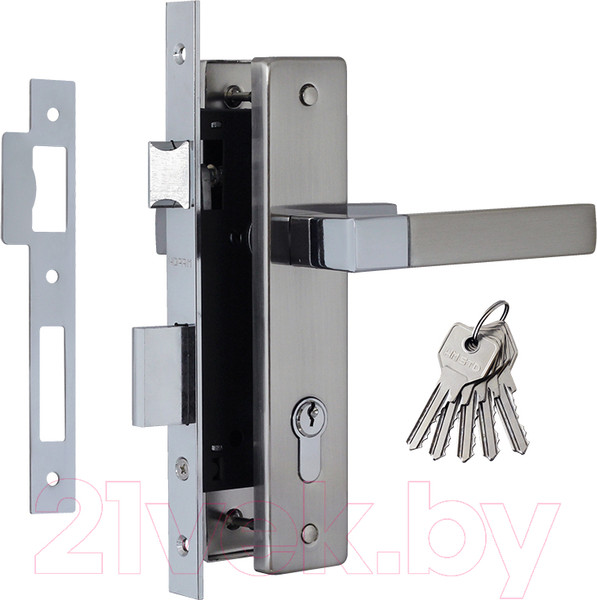 Изображение товара Замок врезной Нора-М N109-70 Л (матовый никель)