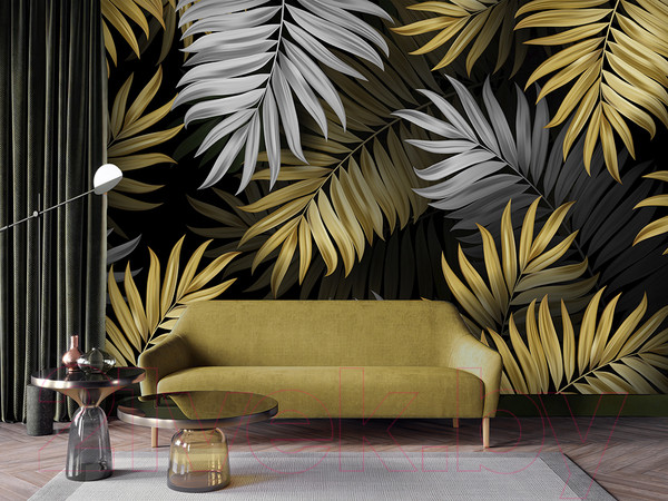 Изображение товара Фотообои листовые Vimala Рисованные листья 3 (270x400)