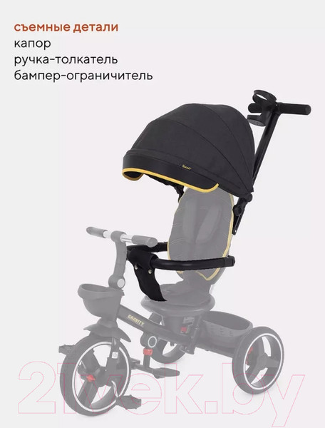 Изображение товара Трехколесный велосипед с ручкой Rant Gravity / RB200 (графит)