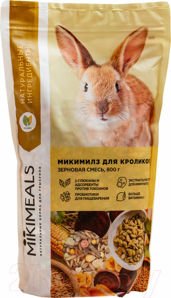 Изображение товара Корм для грызунов Mikimeals Для кроликов (800г)