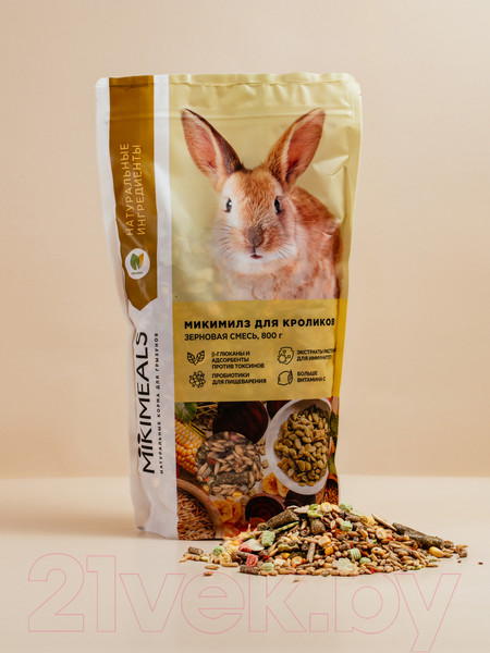 Изображение товара Корм для грызунов Mikimeals Для кроликов (800г)