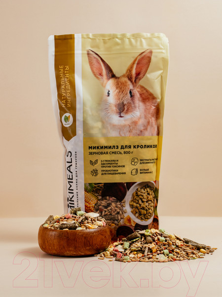 Изображение товара Корм для грызунов Mikimeals Для кроликов (800г)