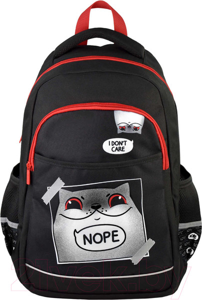 Изображение товара Школьный рюкзак Феникс+ Дерзкий кот / 61408