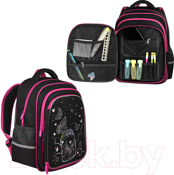 Изображение товара Школьный рюкзак Феникс+ Волшебные бабочки / 62981