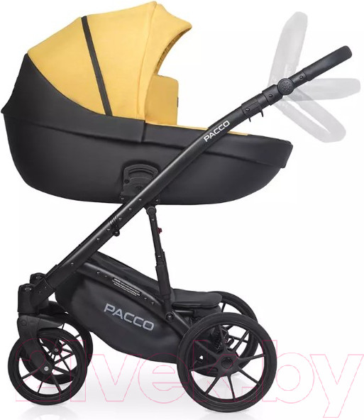 Изображение товара Детская универсальная коляска Riko Basic Pacco 2 в 1 (08, желтый/черный)