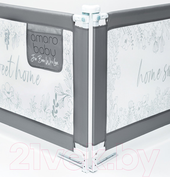 Изображение товара Ограждение для кровати Amarobaby Safety Of Dreams / AB-SOFD-BSR-SE-150 (серый)