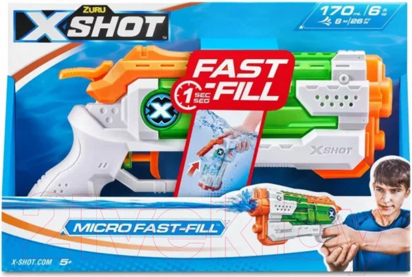 Изображение товара Бластер игрушечный Zuru X-Shot Water Фаст-Филл Микро / 56220