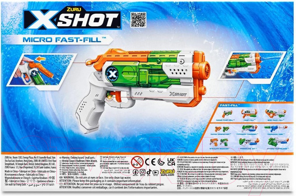 Изображение товара Бластер игрушечный Zuru X-Shot Water Фаст-Филл Микро / 56220