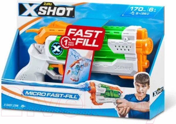 Изображение товара Бластер игрушечный Zuru X-Shot Water Фаст-Филл Микро / 56220
