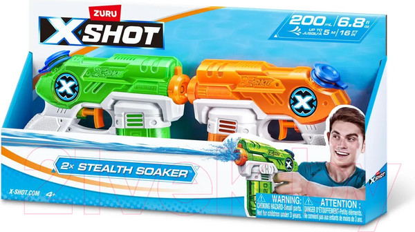 Изображение товара Набор игрушечного оружия Zuru X-Shot Water Стелс Сокер Дабл / 1227