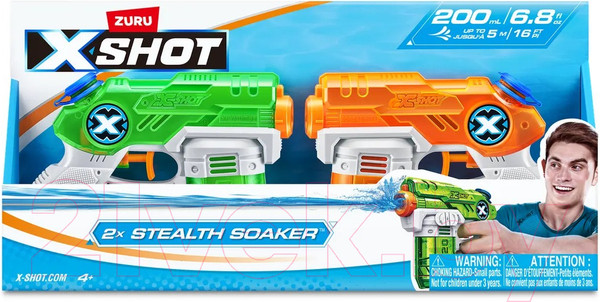 Изображение товара Набор игрушечного оружия Zuru X-Shot Water Стелс Сокер Дабл / 1227