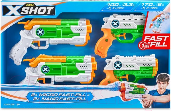 Изображение товара Набор игрушечного оружия Zuru X-Shot Water Фаст Филл / 11856