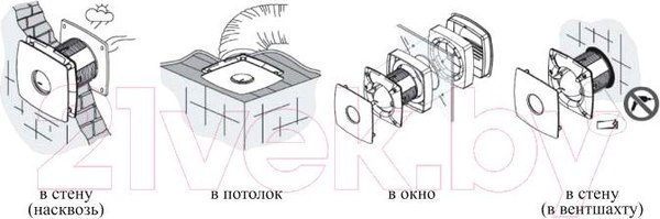Изображение товара Вентилятор накладной Cata E-100 G