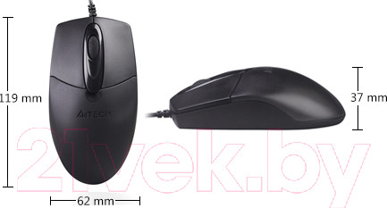 Изображение товара Мышь A4Tech OP-720 (черный)