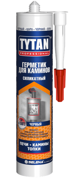 Изображение товара Герметик силикатный Tytan Professional Для каминов 1500C (280мл,черный)