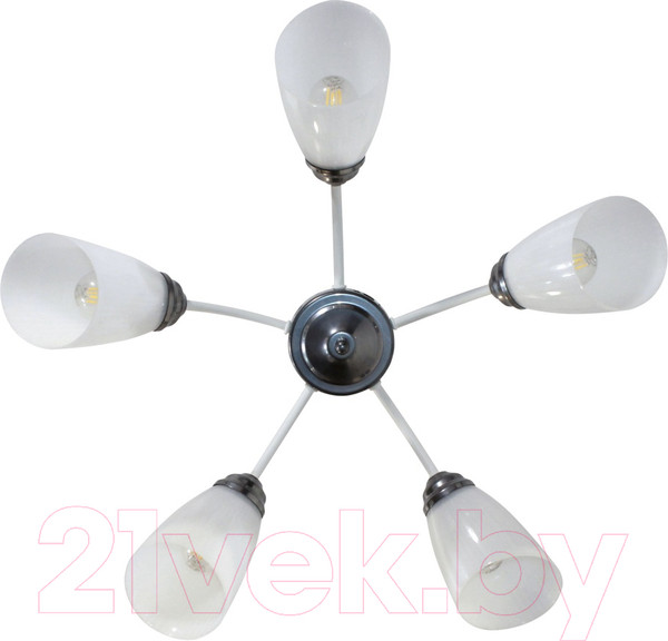 Изображение товара Люстра Элетех Китти 151 НПБ 01-5х60-134 Е27 / 1005405001 (белый/хром)