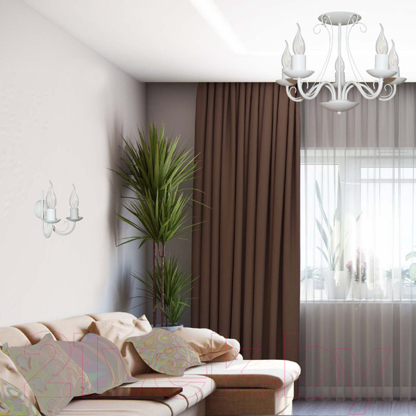 Изображение товара Бра Элетех Классик 521 НББ 01-2х60-108 Е27 / 1005404789 (белый муар)