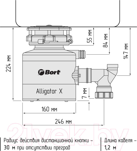 Изображение товара Измельчитель отходов Bort Alligator X (93414707)