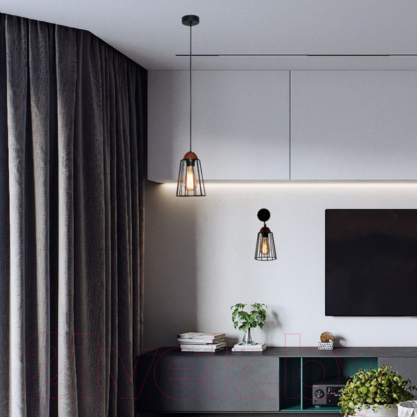 Изображение товара Потолочный светильник Элетех Конти 211 НСБ 01-60-169 Е27 / 1005405025 (черный муар/медь)