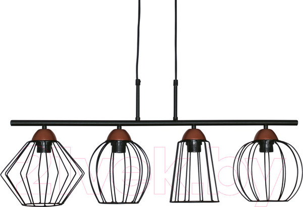 Изображение товара Люстра Элетех Конти 241 НСБ 01-4х60-109 Е27 / 1005405026 (черный муар/медь)