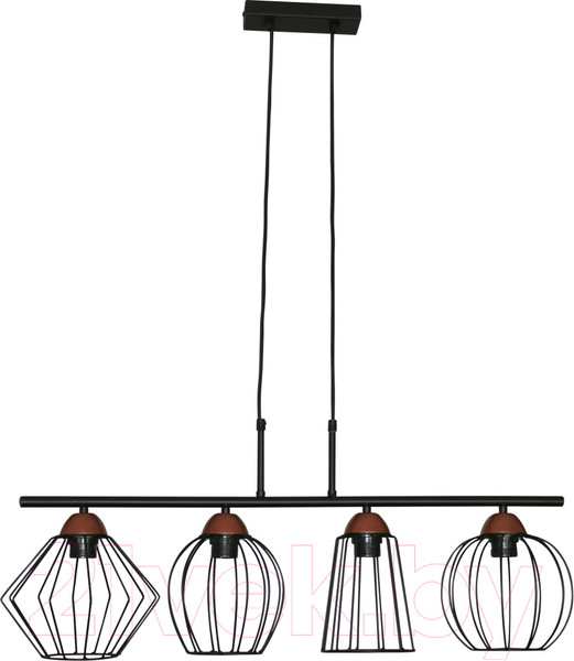 Изображение товара Люстра Элетех Конти 241 НСБ 01-4х60-109 Е27 / 1005405026 (черный муар/медь)