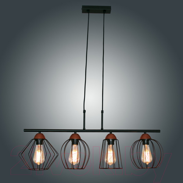 Изображение товара Люстра Элетех Конти 241 НСБ 01-4х60-109 Е27 / 1005405026 (черный муар/медь)