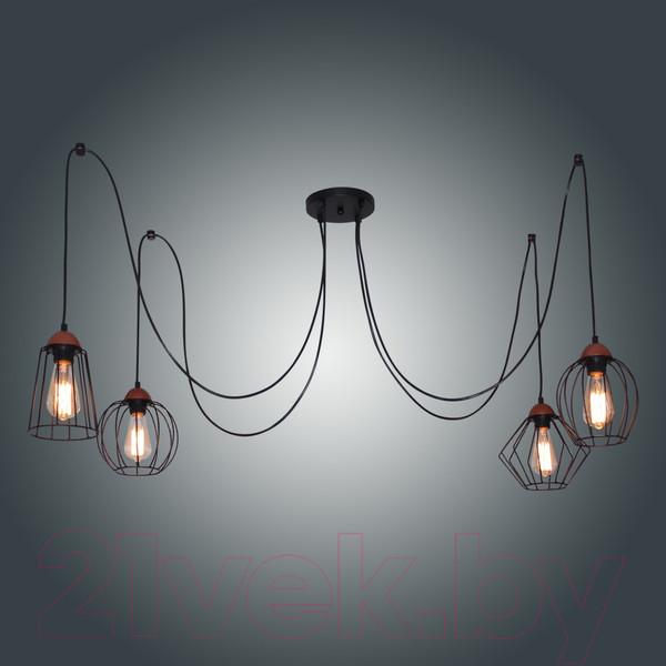 Изображение товара Люстра Элетех Конти 242 НСБ 01-4х60-110 Е27 / 1005405028 (черный муар/медь)