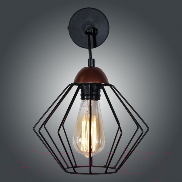 Изображение товара Бра Элетех Конти 511 НББ 01-60-165 Е27 / 1005405031 (черный муар/медь)