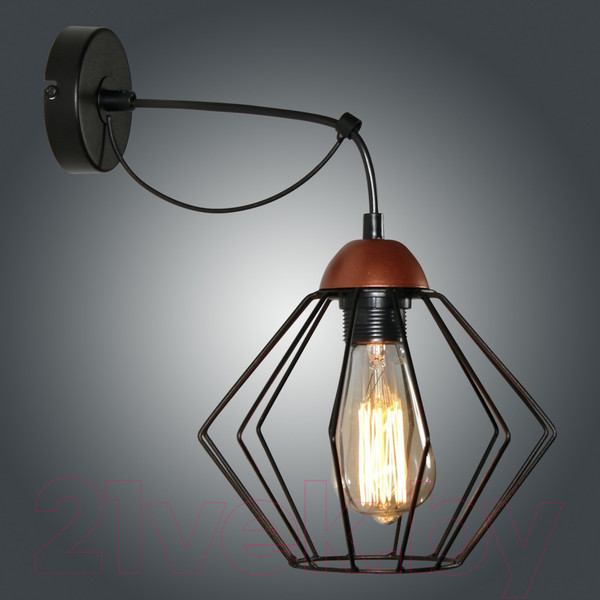 Изображение товара Бра Элетех Конти 511 НББ 01-60-165 Е27 / 1005405031 (черный муар/медь)