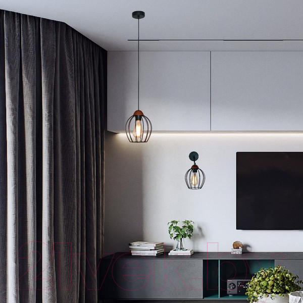 Изображение товара Бра Элетех Конти 511 НББ 01-60-165 Е27 / 1005405029 (черный муар/медь)