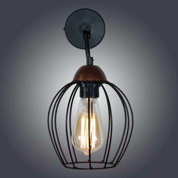 Изображение товара Бра Элетех Конти 511 НББ 01-60-165 Е27 / 1005405029 (черный муар/медь)