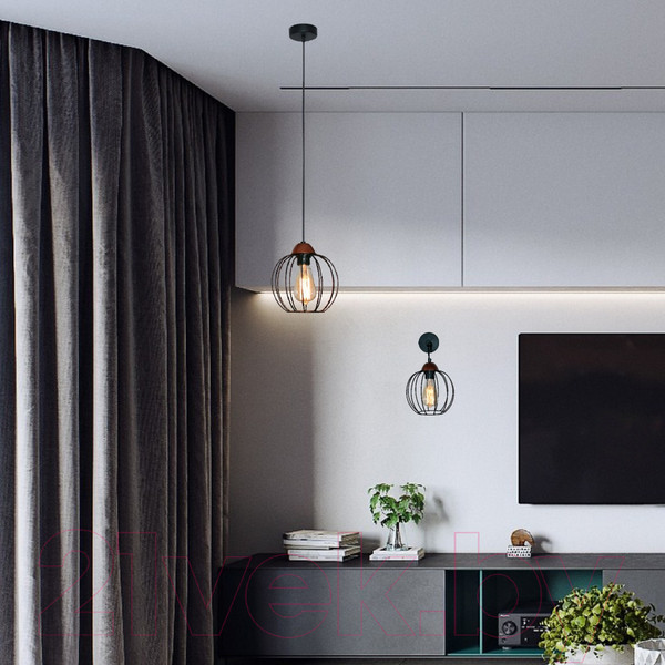 Изображение товара Бра Элетех Конти 511 НББ 01-60-165 Е27 / 1005405032 (черный муар/медь)