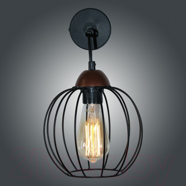 Изображение товара Бра Элетех Конти 511 НББ 01-60-165 Е27 / 1005405032 (черный муар/медь)