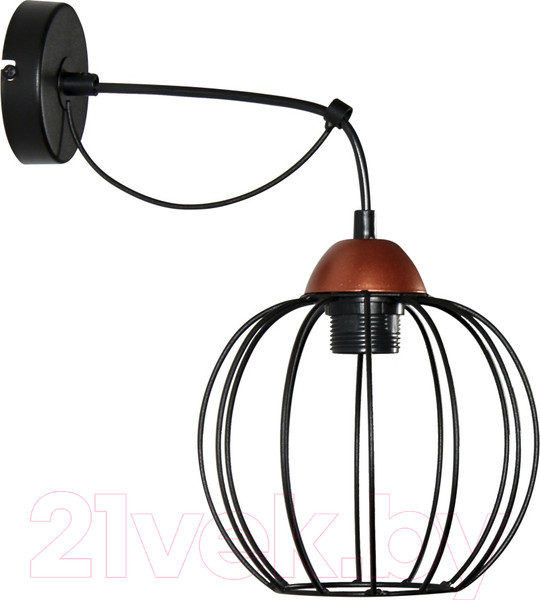 Изображение товара Бра Элетех Конти 511 НББ 01-60-165 Е27 / 1005405032 (черный муар/медь)