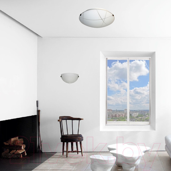 Изображение товара Потолочный светильник Элетех Контур 300 НПБ 01-2х60-139 М16 / 1005206056 (матовый белый)