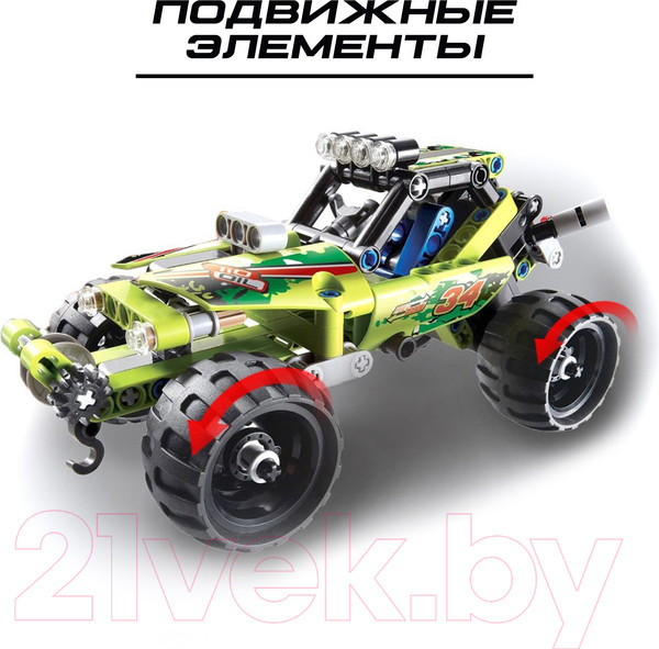 Изображение товара Конструктор инерционный Brick Джип-Ралли / 1468017