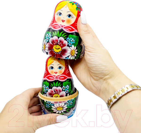 Изображение товара Матрешка сувенирная Брестская Фабрика Сувениров Традиционная матрешка в сарафане с цветами / 7045