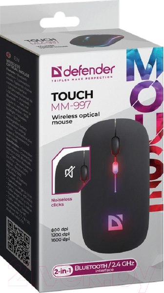 Изображение товара Мышь Defender Touch MM-997 / 52997 (черный)
