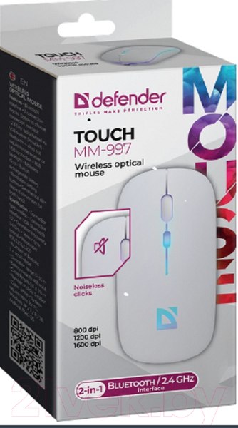 Изображение товара Мышь Defender Touch MM-997 / 52998 (белый)