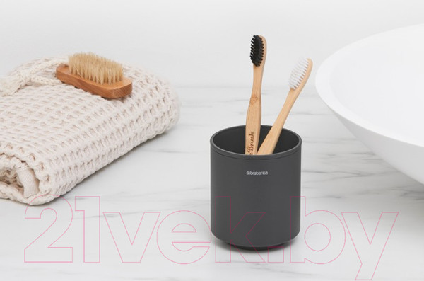 Изображение товара Стакан для зубной щетки и пасты Brabantia MindSet 303241 (минерально-серый)